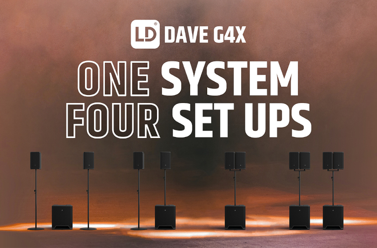 LD SYSTEMS DAVE G4X — одна система, четыре разных сетапа